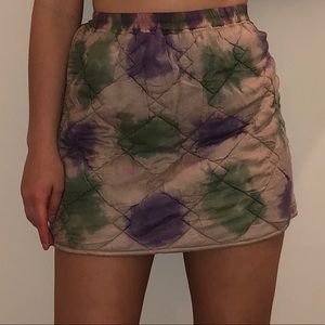 Urban Outfitters Elastic Waist Quilted Mini Skirt